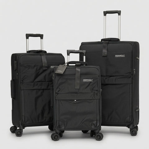 Set de valises KONGLV 3 pièces en tissu rigide