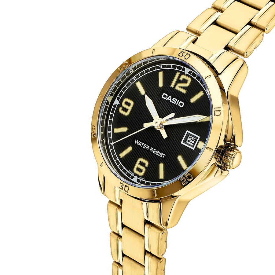 Casio LTP-V004G noire vue de biais