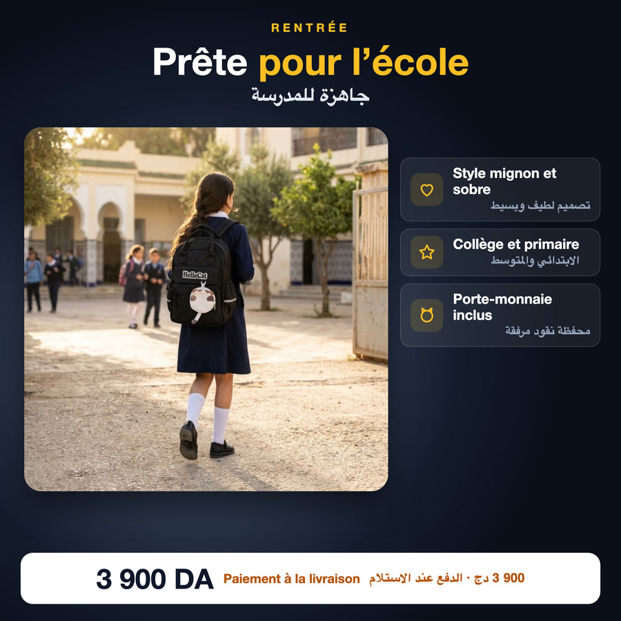 Prête pour l'école