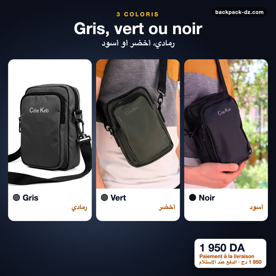 3 coloris : gris, vert, noir