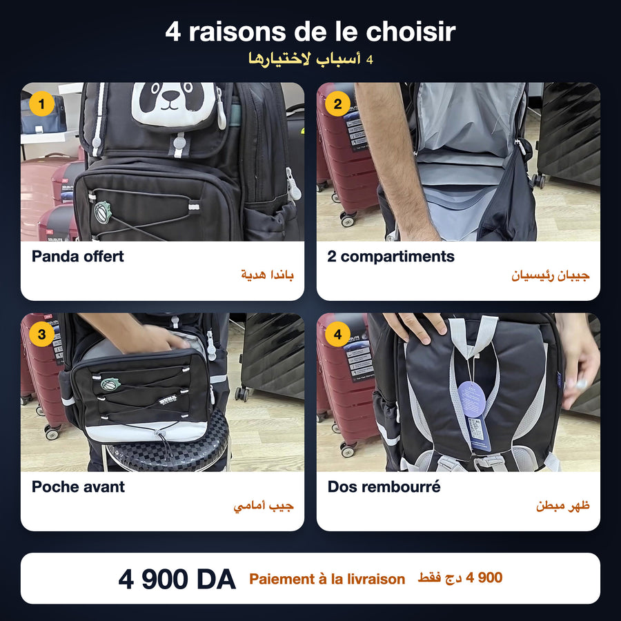 Sac scolaire panda : 4 raisons de le choisir