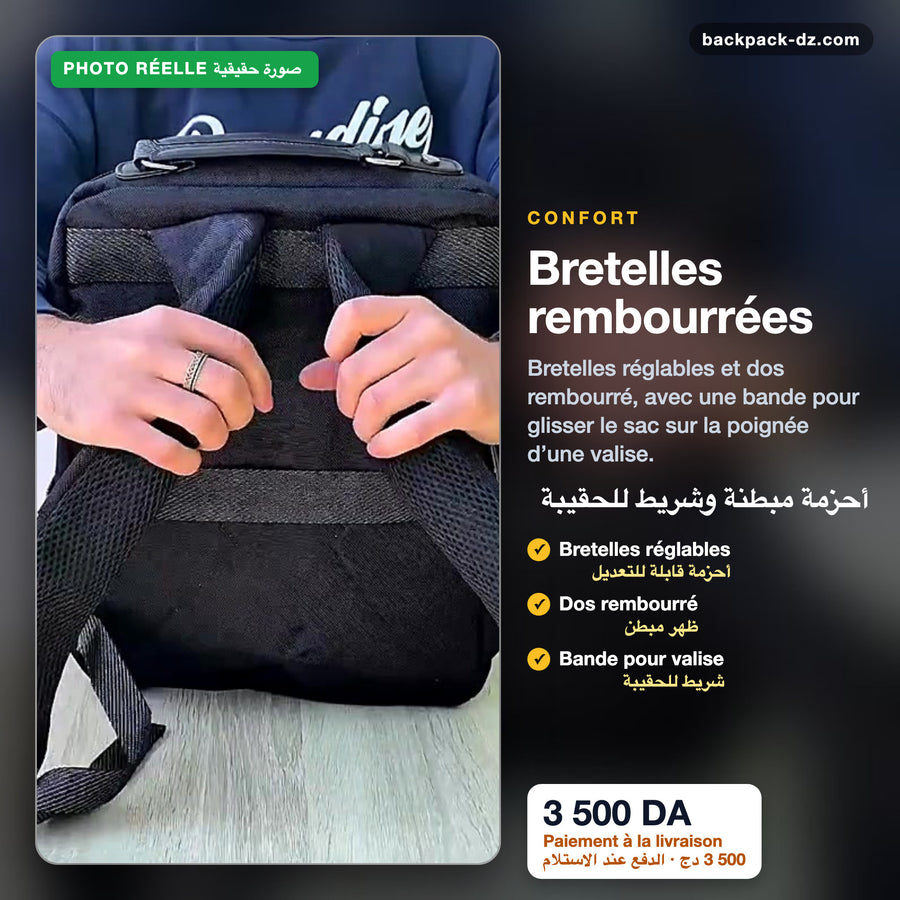 Bretelles rembourrées et bande pour valise