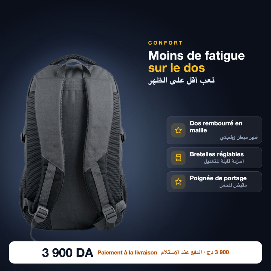Dos rembourré en maille et bretelles réglables