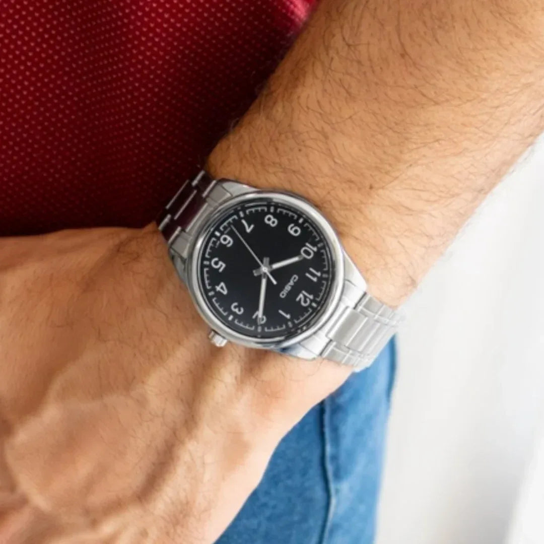 Montre Homme CASIO Bracelet Cuir – Ultra Fine & Légère V005D - Backpack dz