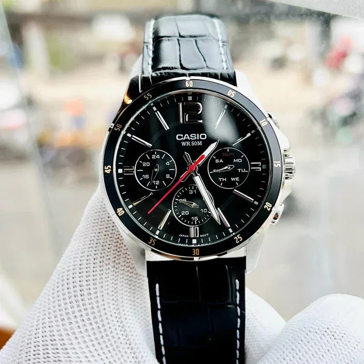 Montre Homme CASIO Bracelet Cuir 1374L - Backpack dz