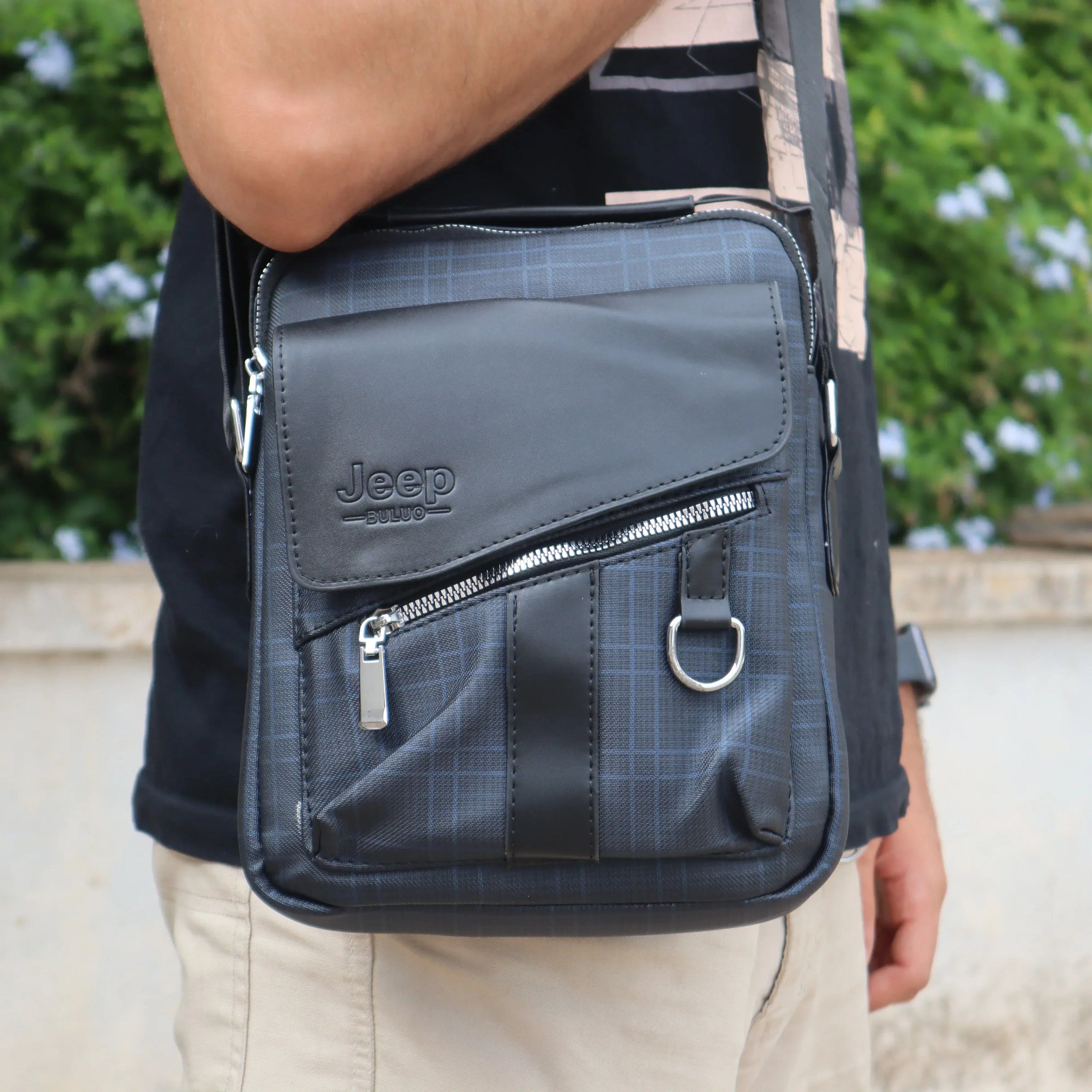 Sacoche Jeep Casual en Cuir Fendu - Backpack dz