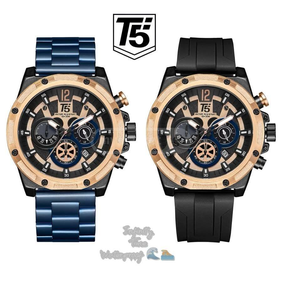 Coffret T5 Unique – Montre chronographe avec bracelets interchangeables : puissance, style et polyvalence - Backpack dz