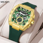 MEGIR Homme – Montre Chronographe Sport & Charisme en Boîtier Tonneau