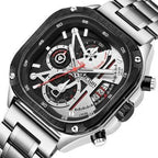 MEGIR Homme – Montre Chronographe Acier inoxydable & Élégance Métallique - Backpack dz