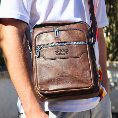 Sacoche Jeep en Cuir Fendu