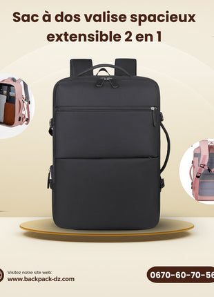 Sac à dos valise spacieux extensible 2 en 1