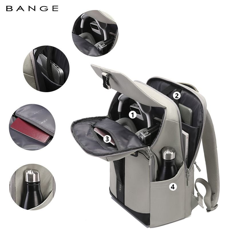 Sac à dos BANGE pour voyage et laptop 15,6"