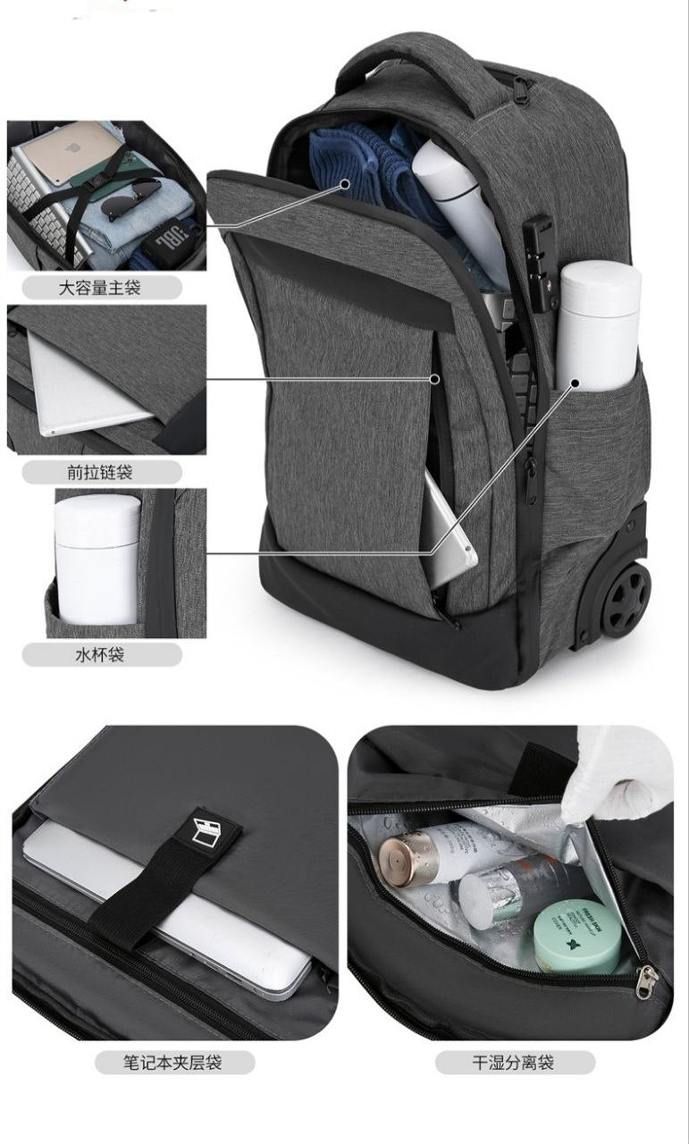 Sac a dos trolley et compression