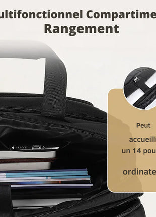 Mallette et Sac a Dos d’Affaires Multifonctionnelle 2 en 1 - Toile Imperméable