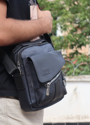 Sacoche Jeep Casual en Cuir Fendu
