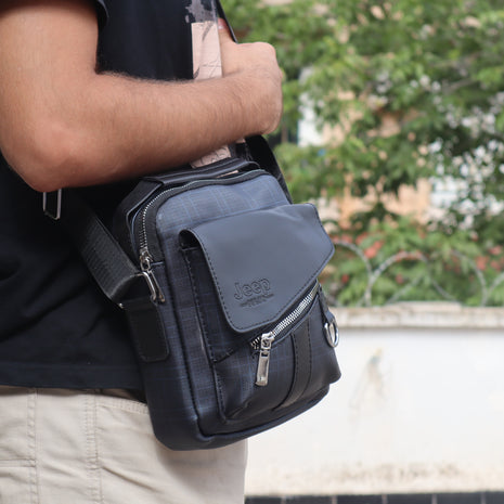 Sacoche Jeep Casual en Cuir Fendu