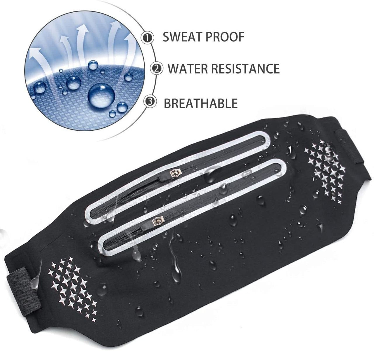 Sac banane ultra-fin sport Imperméable