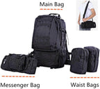 Sac À Dos avec sacoche De Randonnée Camping Tactique 4 en 1 - Backpack dz