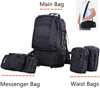 Sac À Dos De Randonnée Camping Tactique 4 en 1
