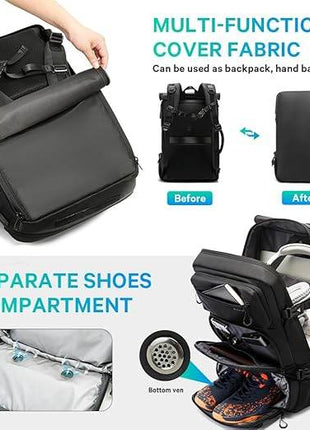 Sac à dos de voyage BANGE 3 en 1 Antivol avec bandoulière amovible - Backpack dz