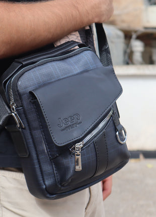 Sacoche Jeep Casual en Cuir Fendu