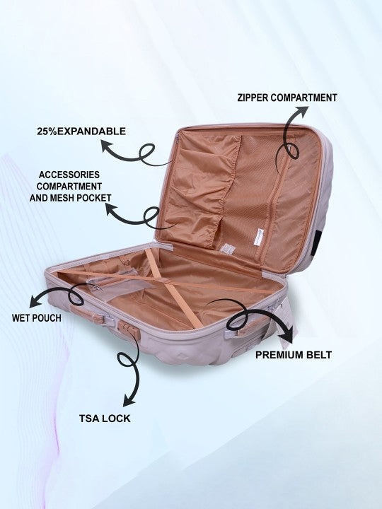 Valise Rigide avec Capacité Extensible et Serrure TSA