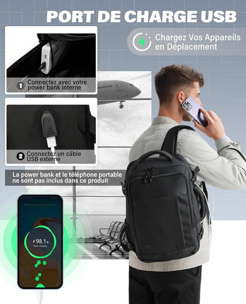 Sac à Dos Voyage Cabine Avion VANKEV 30 Litres