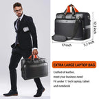 Cartable Large en Cuir pour Ordinateur Portable 17' MATEIN - Backpack dz