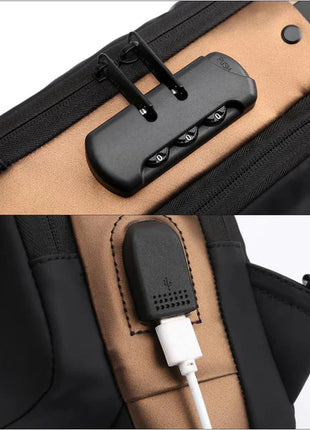 Sac à Bandoulière Fashion USB Antivol