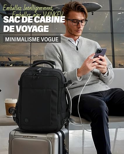 Sac à Dos Voyage Cabine Avion VANKEV 30 Litres