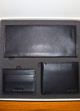 Coffret Homme 3 en 1 en Cuir Véritable