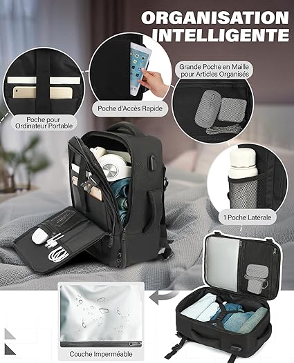 Sac à Dos Voyage Cabine Avion VANKEV 30 Litres