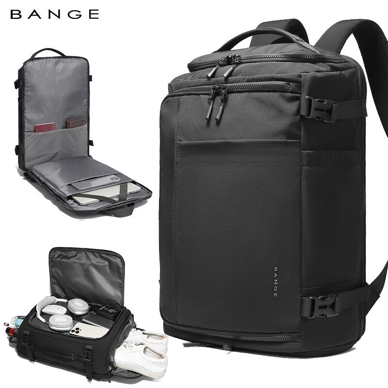 Sac à dos de randonnée et de voyage léger et imperméable BANGE avec compartiment à chaussures