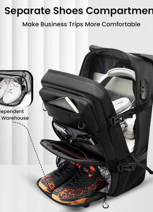 Sac à dos de voyage BANGE 3 en 1 Antivol avec bandoulière amovible - Backpack dz