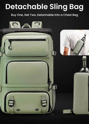 Sac à dos de voyage BANGE 3 en 1 Antivol avec bandoulière amovible - Backpack dz