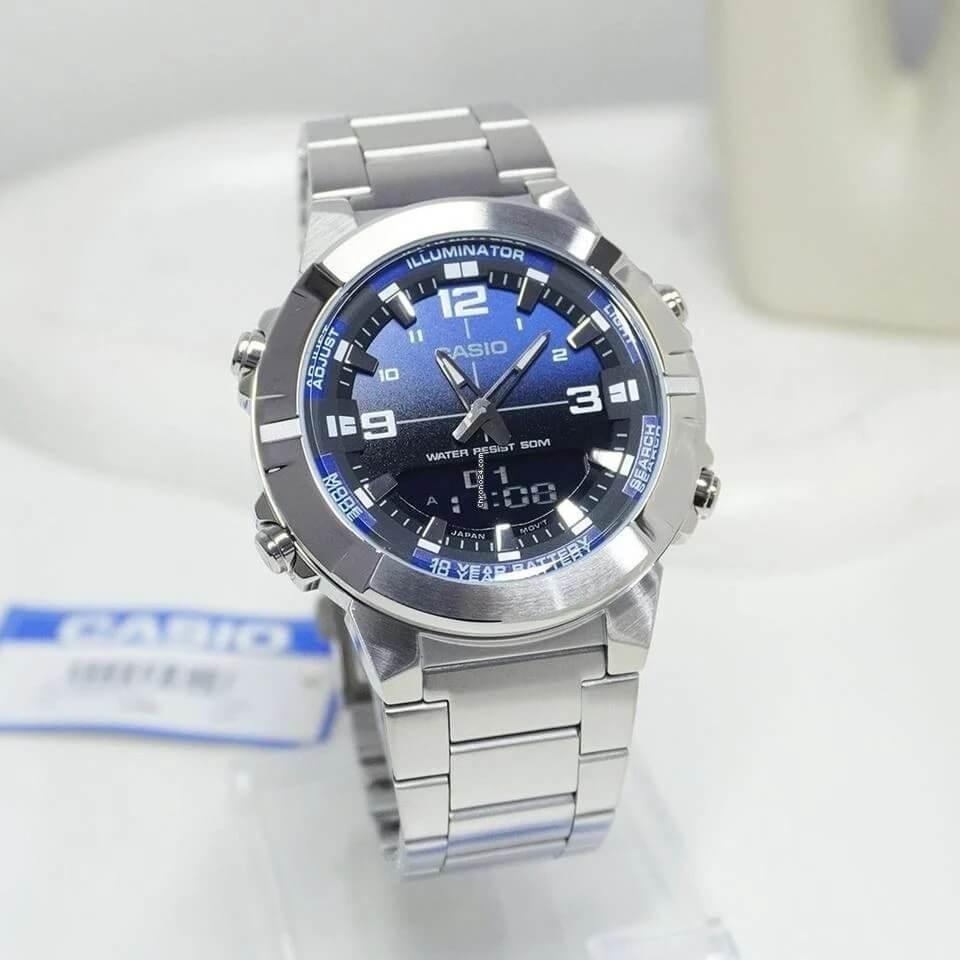 Casio – Montre pour homme en acier inoxydable – analogique /numérique - Backpack dz