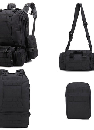 Sac À Dos avec sacoche De Randonnée Camping Tactique 4 en 1