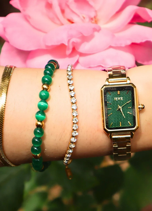 Coffret Cadeau IEKE Palmyra – Élégance Dorée & Vert Éclatant