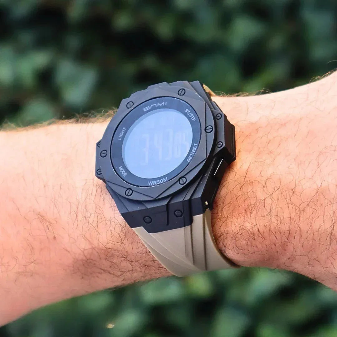 BNMI 2202 – Montre digitale noire au cadran octogonal affirmé-6 Couleurs - Backpack dz