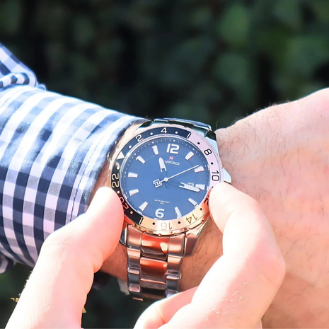 Montre Analogique NAVIFORCE Acier bronze & Élégance Intemporelle Homme