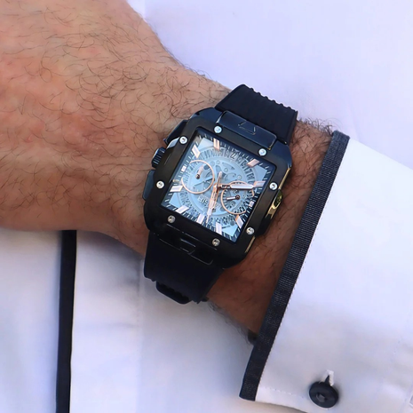 MEGIR Homme – Montre Sport Chronographe Carrée & Bracelet Silicone