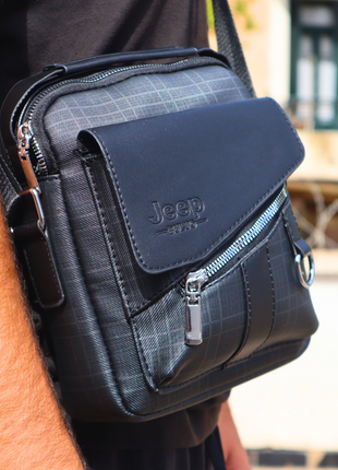 Sacoche Jeep Casual en Cuir Fendu