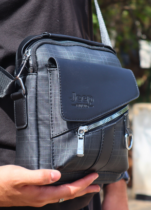 Sacoche Jeep Casual en Cuir Fendu