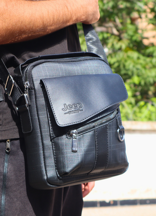 Sacoche Jeep Casual en Cuir Fendu