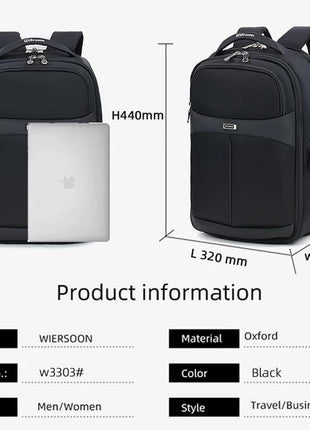 Sac à Dos Professionnel Wiersoon W3303 – Élégance, Confort et Performance