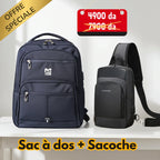 Pack 2 pièces : Sac à dos Marcelo + Sacoche - Backpack dz