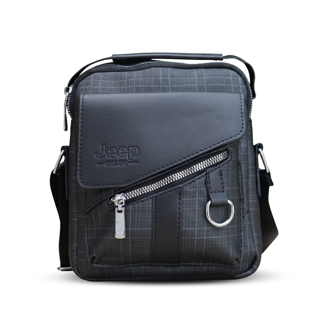 Sacoche Jeep Casual en Cuir Fendu