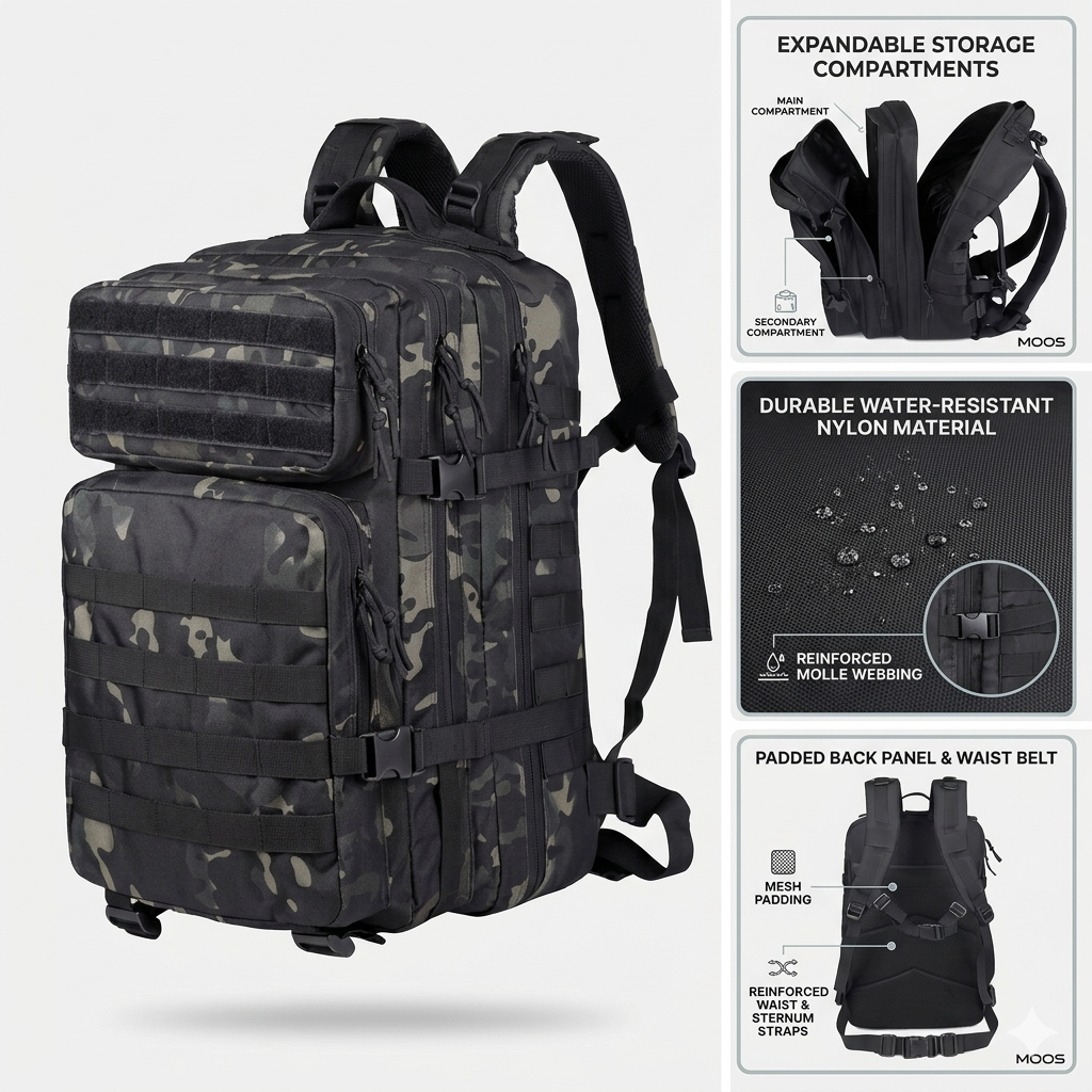 Sac à Dos Randonnée Tactique 55L