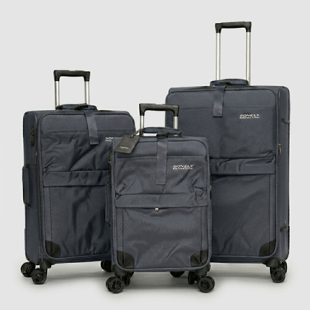 Set de valises Cydonia 3 pièces en tissu rigide