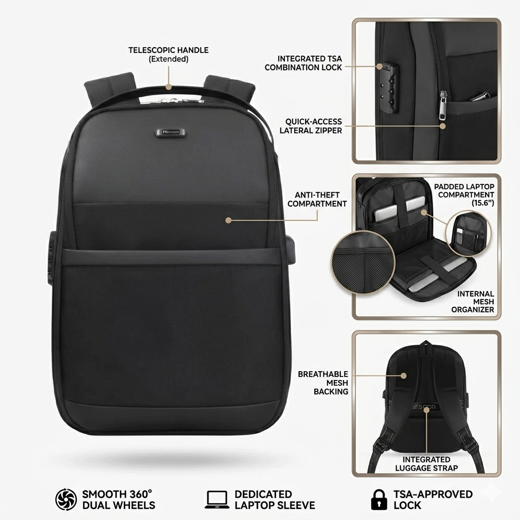Sac à dos Ordinateur Anti-Vol WIERSOON